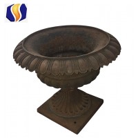 bronze Garden Urns Cast Iron Garden Planters (Pair)