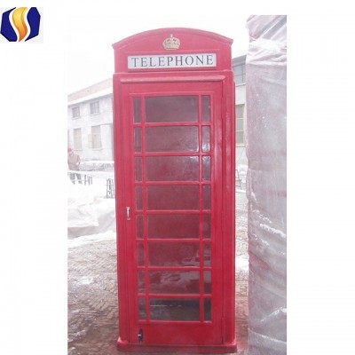 Classical Red Urban Steel Telephone Booth