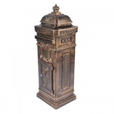 High Quality Beautiful Shape  Cast Aluminum Villa Freestanding Letterbox Mailbox