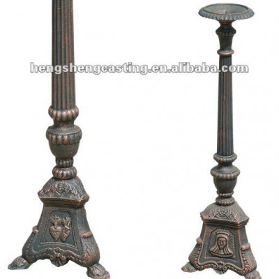 antique china classic Floor standing Cast iron candle holders