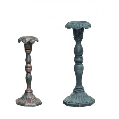 antique china classic Floor standing Cast iron candle holders