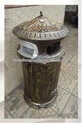 outdoor unique cast iron trash can