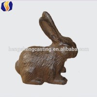 garden decorations cast iron rabbit statue