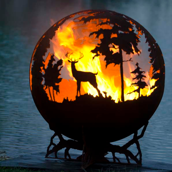 manufacture  steel globe fire pit, fire pit bowl,Customize fire pit globe