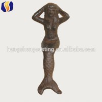 antique garden decorative cast iron mermaid