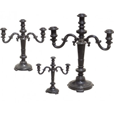 Floor standing Cast iron candle holders