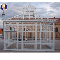 Hign quality victorian garden greenhouse steel conservatory garden greenhouse