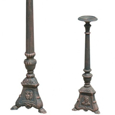 antique china classic Floor standing Cast iron candle holders